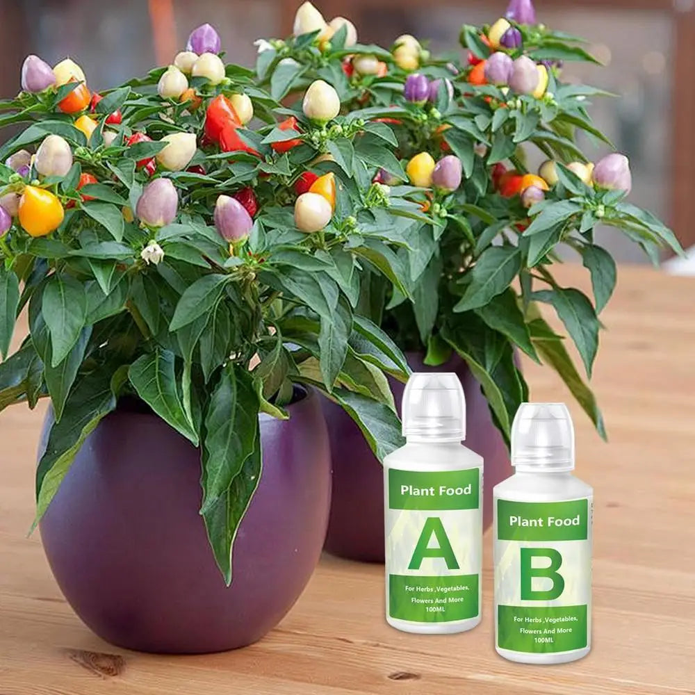 Hydroponic AB Nutrient Solution Set – Plant Fertilizer for Flowers & Vegetables