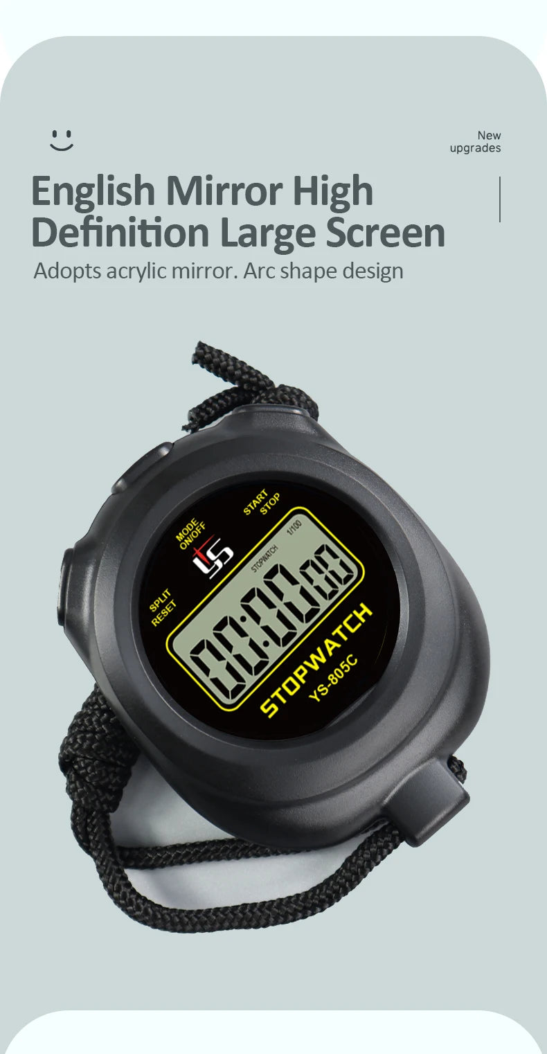 Professional Digital Pocket Stopwatch – Handheld Chronometer Timer with 0.01s Precision for Outdoor Sports & Training