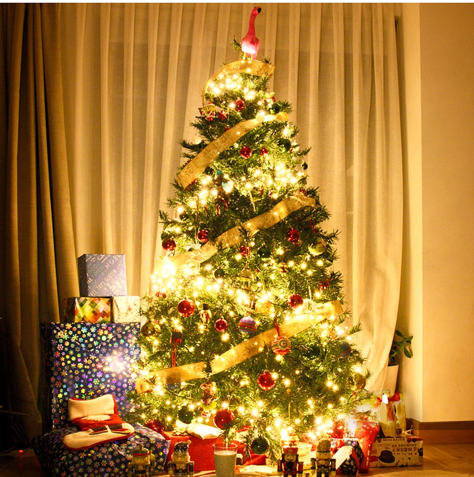 2025 LED Christmas & New Year Fairy String Lights — White/Warm/RGB Waterproof Party & Wedding Decoration