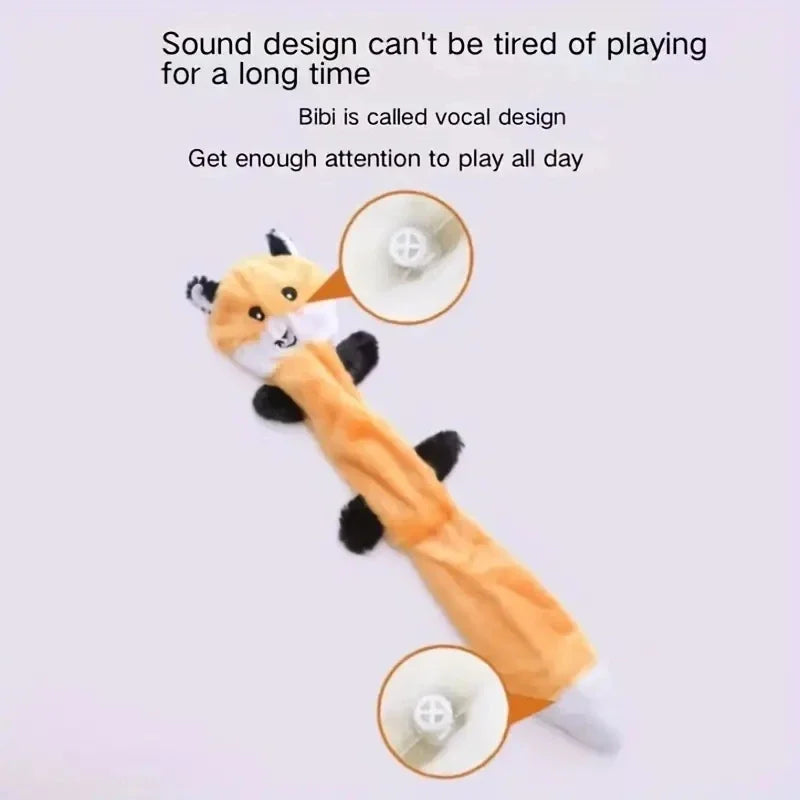 Bite-Resistant Dog Toy – Vocal Educational Plush Fur Shell Toy for Teeth Grinding & Cleaning