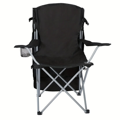 Canopy Lounge Chair with Sunshade – Portable Outdoor Camping & Hiking Chair with Holder, 1-Pack