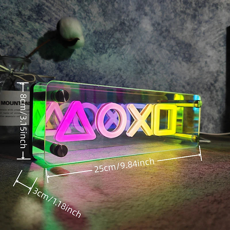 Neon 3D LED Table Lamp – Colorful Thousand Layer Mirror Light for E-Sports, Bedroom, Birthday & Party Decor