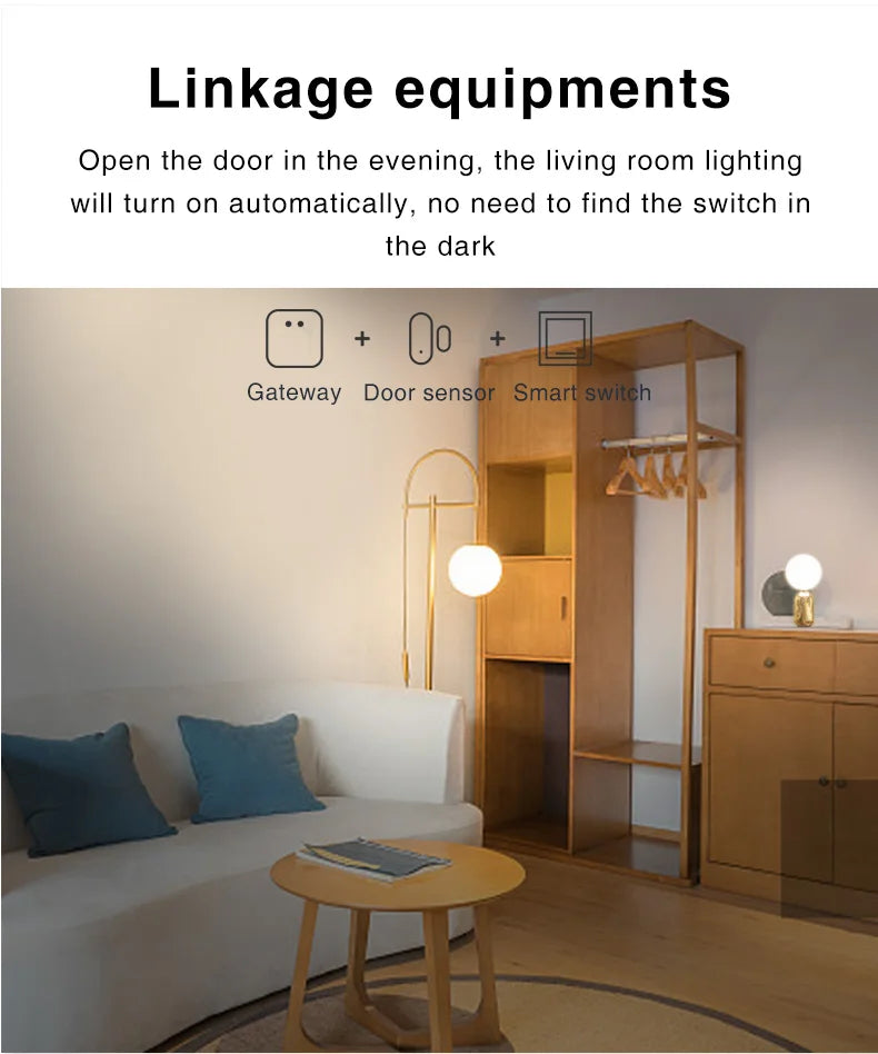 Tuya Smart Zigbee Door & Window Sensor – Black Open/Close Detector for Smart Home Security, Compatible with Smart Life App