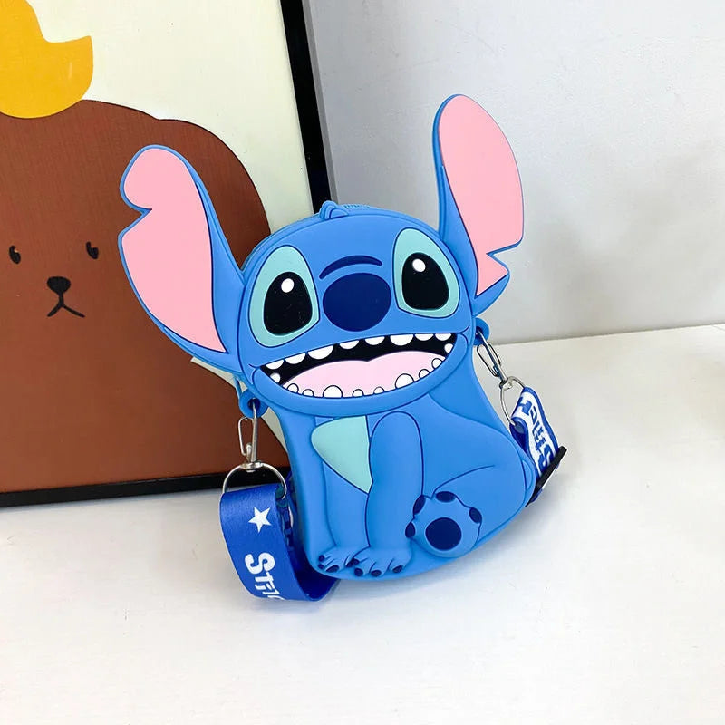 Disney Stitch and Angel Shoulder Bag - Mini Cartoon Crossbody Purse for Boys and Girls - Travel Handbag and Storage Bag Gift