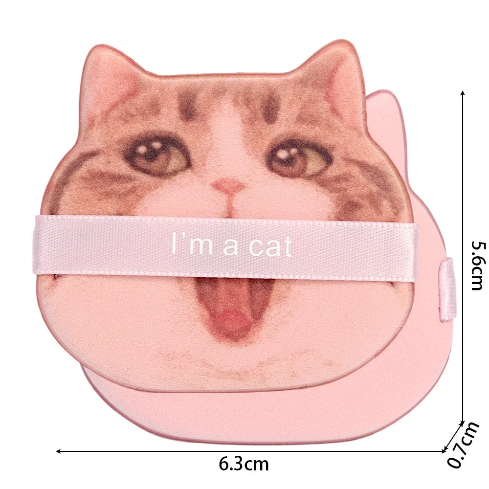 1-4PCS Cat Air Cushion Powder Puffs – Double-Sided Wet & Dry Foundation and Concealer Makeup Sponges