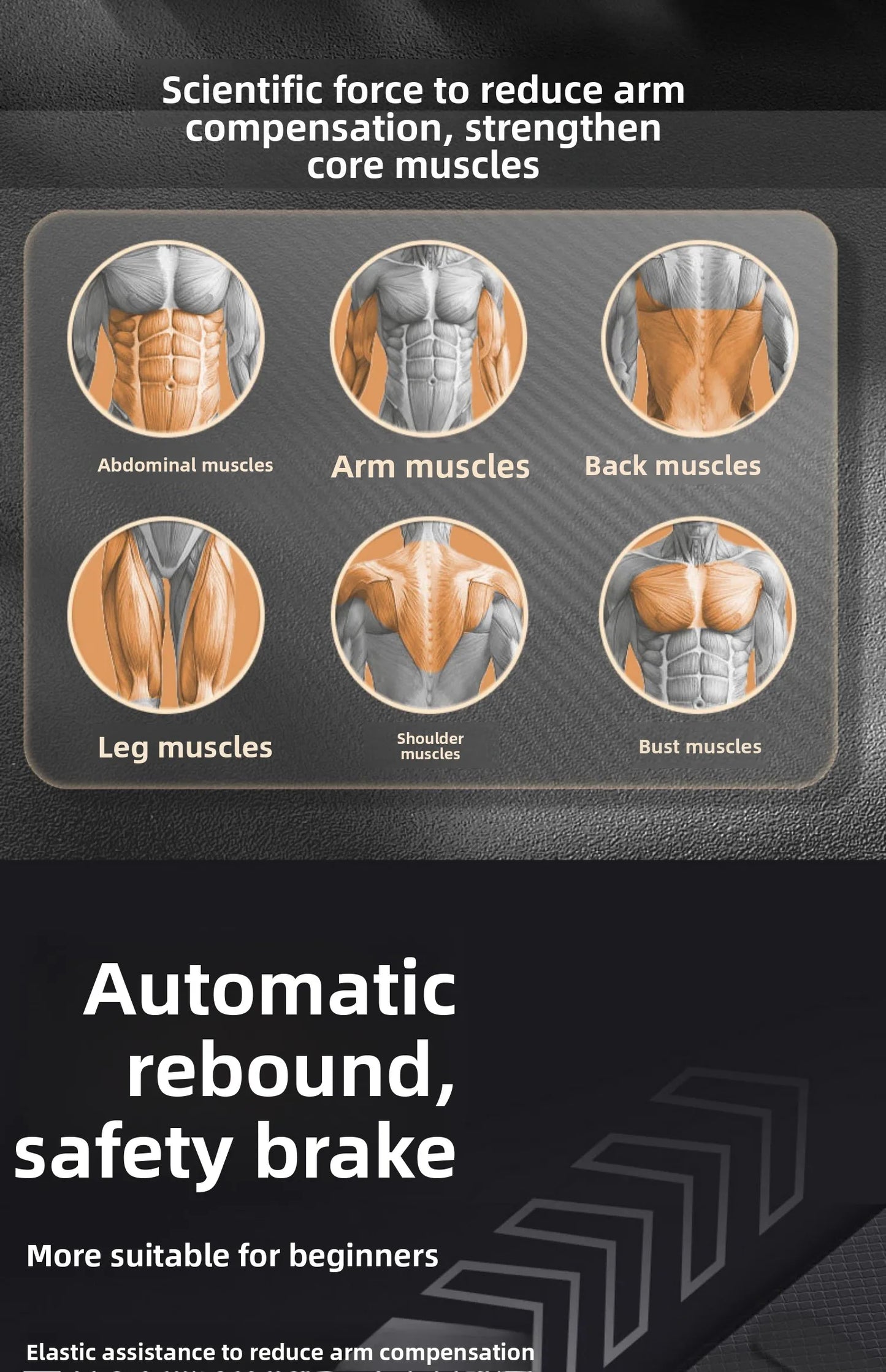 Updated Six-Wheel Eight-Knee Abdominal Wheel – PU Rebound Fitness Equipment for Home Exercise