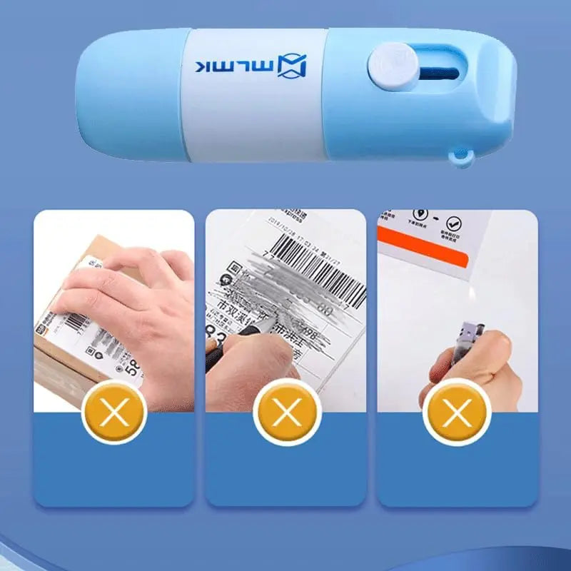 Protect Your Data: Thermal Paper Correction Fluid with Unboxing Knife - Portable and Durable Tool for Data Identity Protection and Fluid Erasing