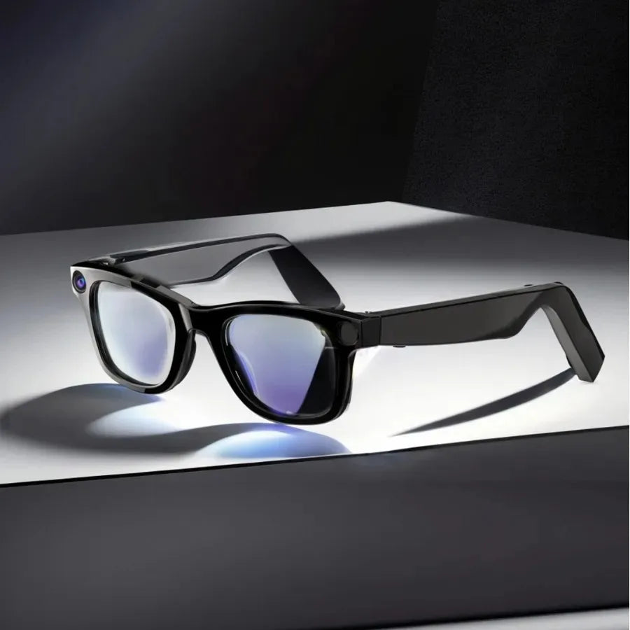 AI Smart Glasses with HD Anti-Shake Camera — Video Recording, Voice Call, Noise Reduction, Wireless Bluetooth Headset Goggles