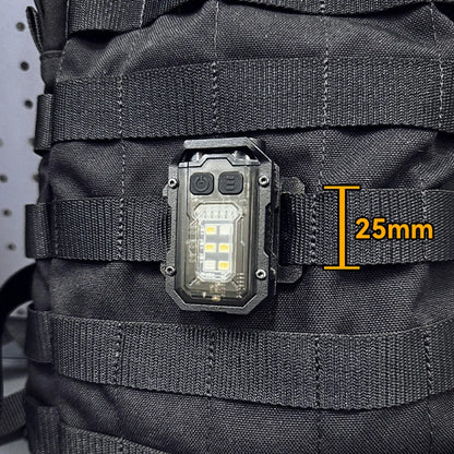 EDC Tactical Mini Flashlight – Portable, USB Rechargeable, Outdoor Camping & Hiking Light with Molle Backpack Strap Clip
