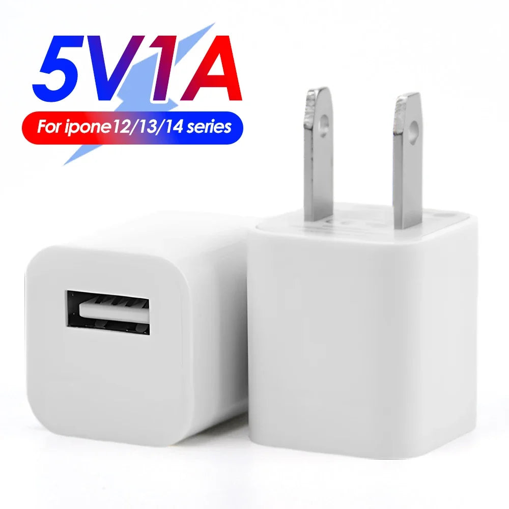 1-5 Pcs USB Wall Charger Adapter – Fast Charging for iPhone 14, 13, 12, 11 Pro Max, XR, XS, 8, 7, iPad, US Plug