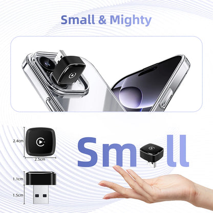 Wireless CarPlay & Android Auto Adapter – USB Mini Dongle Plug & Play for VW, Toyota, Nissan, Honda, Ford, Benz