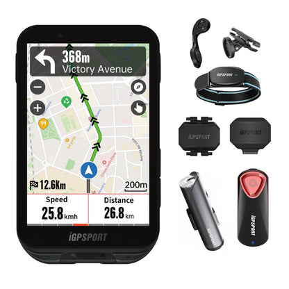iGPSPORT iGS800 Touchscreen Bike Computer - Professional GPS, Map Navigation, WiFi, ANT+, 50H Battery Life
