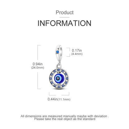 MULA Silver-Plated Sunflower & Four-Leaf Clover Dangle Charms - DIY 3MM Snake Chain Bracelet