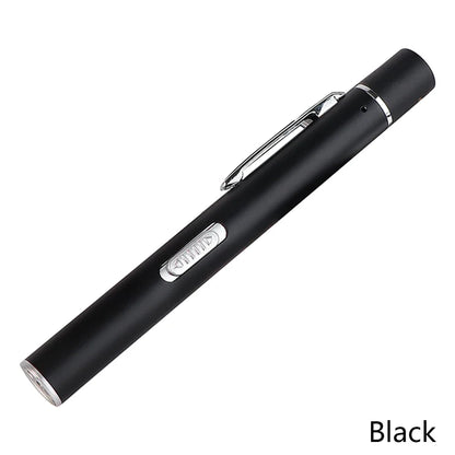 USB Rechargeable Medical Pen Light | Mini Nursing LED Flashlight with Stainless Steel Pocket Clip