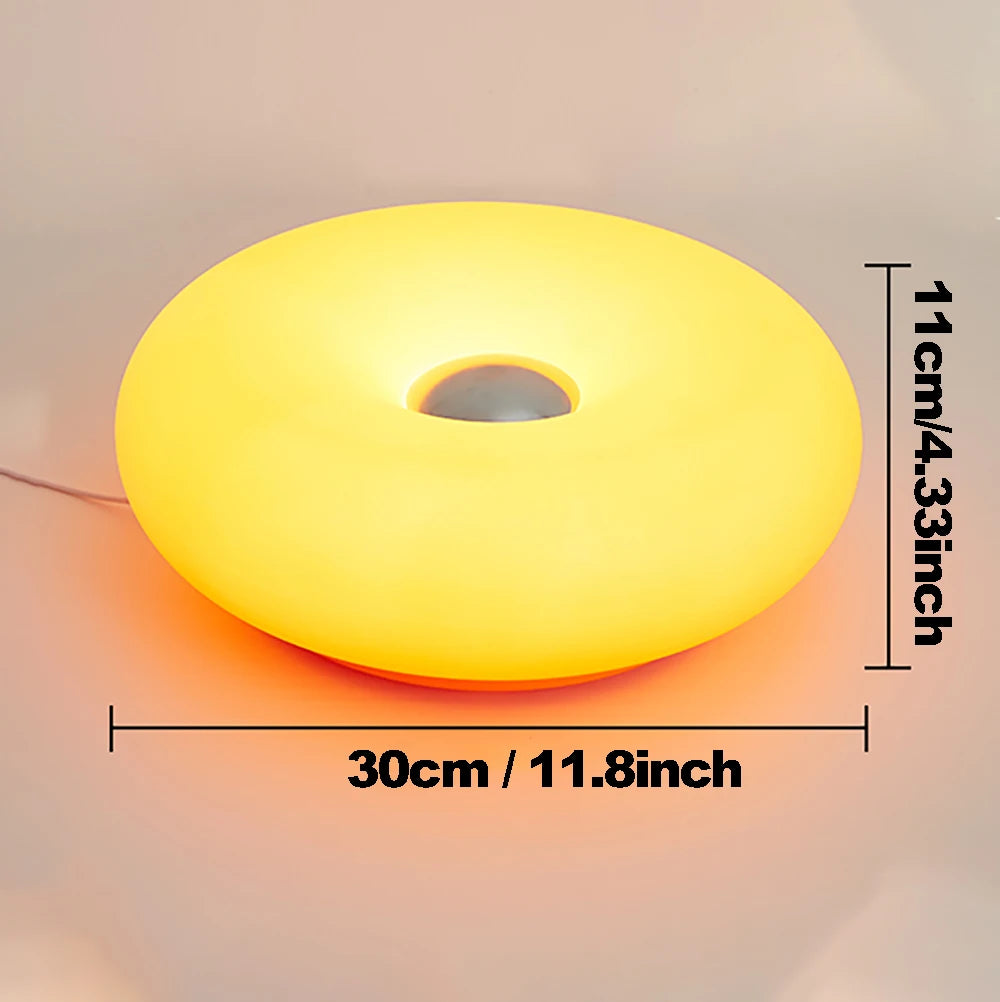 Bauhaus USB Table Lamp - Donut-Shaped Ambient Light for Bedroom, Living Room, & Dining Room Decoration