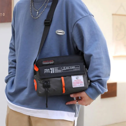 New Horizontal Shoulder Bag | Outdoor Leisure Messenger Handbag | Fashion Nylon Color Contrast Bag