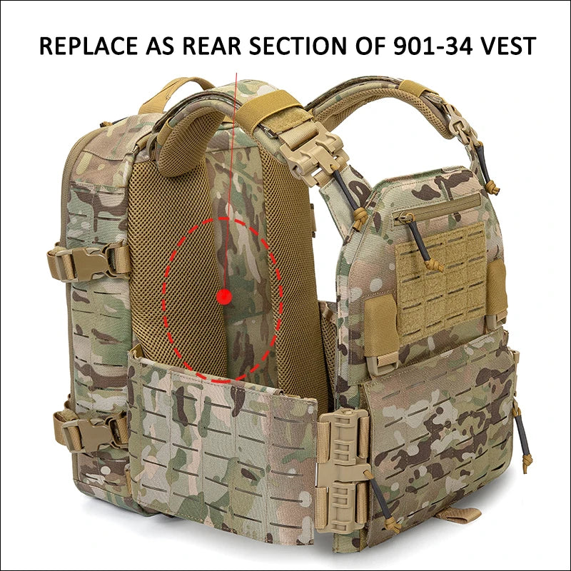 1000D Nylon Hunting Backpack – Lightweight Molle Plate Carrier Rucksack, Hiking & Sports Bag Compatible with Vest