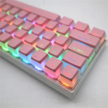 104 Keys Pudding Theme Keycap Set - OEM Profile ABS PBT Double Shot Keycaps for MX Switch Mechanical Keyboard, RGB Backlit