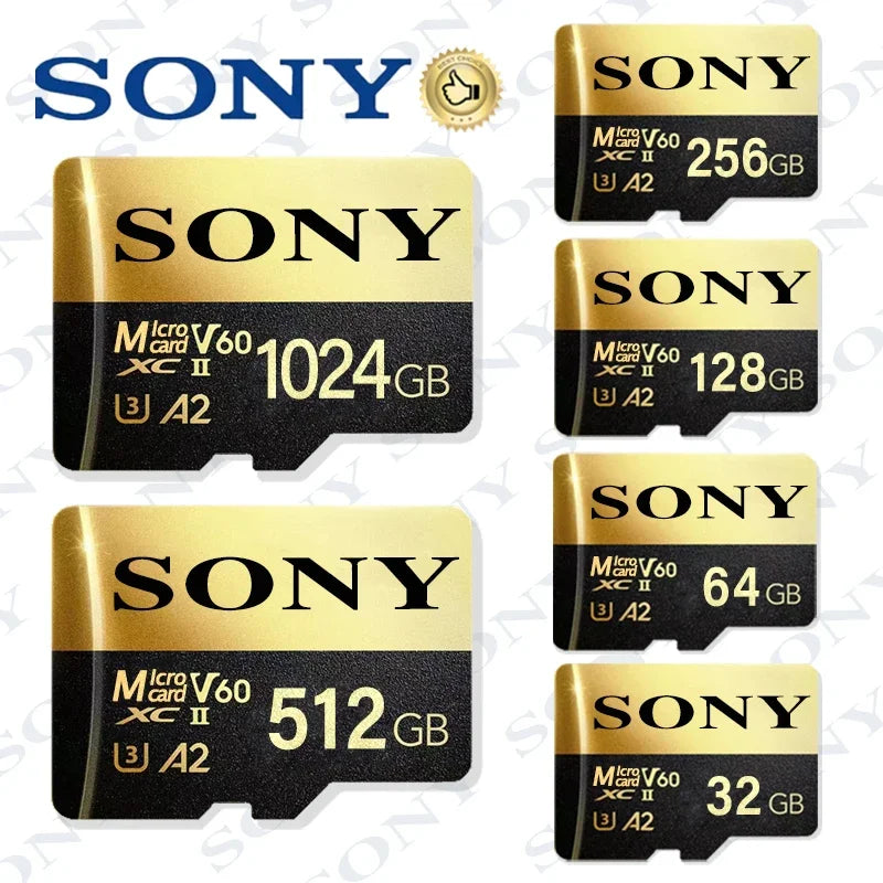 SONY High-Speed Micro SD Card – 128GB, 64GB, 256GB, 512GB, 1TB Memory Card for Phone, Camera & Tablet PC