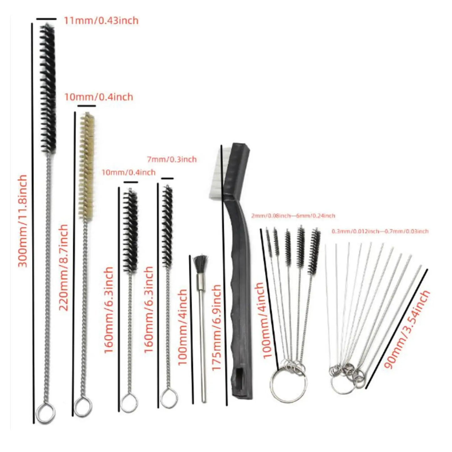 Airbrush Cleaning Kit with Cleaner Brush – For Equipment, Auto Parts & Thin Tube Cleaning