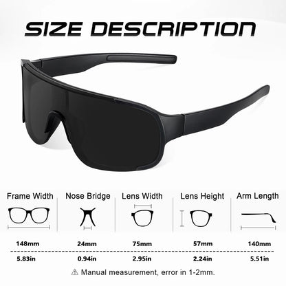 CRIXALIS Oversized Trend Sunglasses – UV Protection Sport & Travel Shades for Men and Women