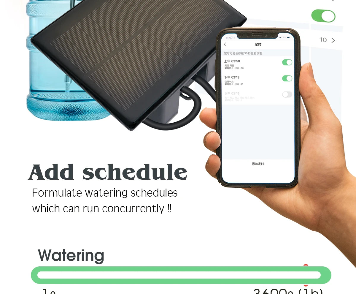 Tuya WiFi Solar Smart Drip Irrigation System — Remote Control Watering Kit for Garden & Balcony Plants