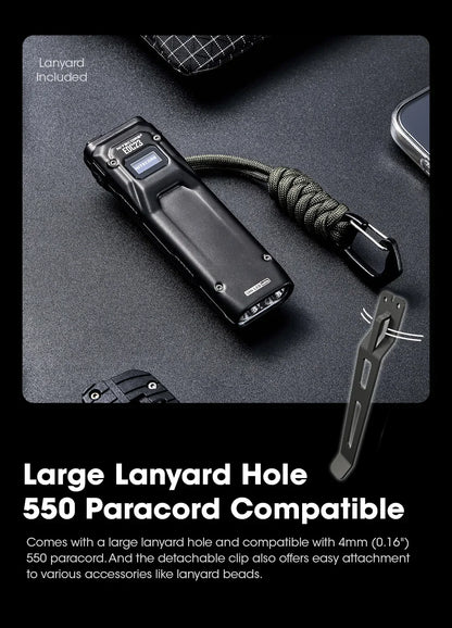 NITECORE EDC23 Tactical Flashlight – 2500LM Portable Emergency Work Light for Camping, Climbing & Outdoor Search