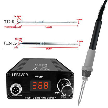 T12 75W Digital Soldering Iron Station – Adjustable Temperature Control, Welding & Rework Microcontroller Tool