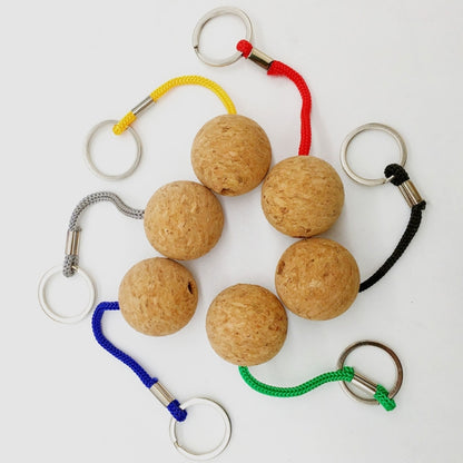 Buoyant Floating Keychains – 35mm Cork Ball Keyrings for Boats, Sea, Surfing, Diving & Fishing
