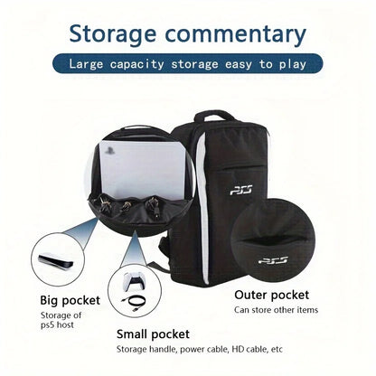 PS5 Travel Backpack - Protective Carrying Case with Storage for Console and Accessories, Compatible with Sony PlayStation 5