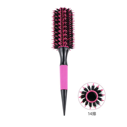 Barbershop Round Tube Curly Hair Rollers – Salon Hair Comb & Styling Brush for Hairdressing