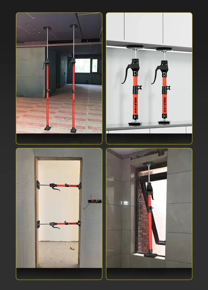 Adjustable Telescopic Support Rod – Steel Hand Jack Bracket for Hanging & Lifting Bathroom Cabinet Installation
