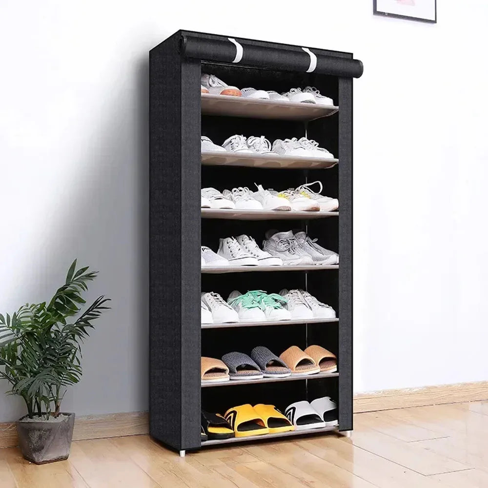 Dustproof Shoe Storage Rack – Multilayer Nonwoven Organizer Cabinet, Space-Saving Shoe Shelf for Home & Hallway