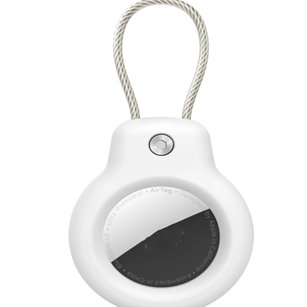 Apple AirTag Secure Holder – Wire Cable Lock Case Keychain for Keys, Luggage Tags, and Key Rings