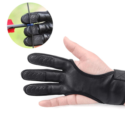 Professional Archery Sheepskin Gloves – Three-Finger Non-Slip Breathable Protective Gear