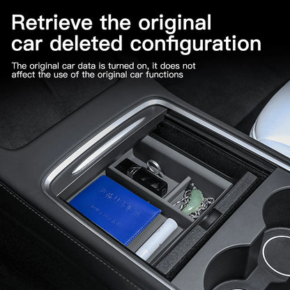 YZ Storage Box for Tesla Model 3 & Model Y – Center Armrest Hidden Box & Cup Holder Organizer, 2023-2022 Car Accessories