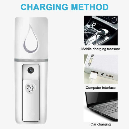 20ml Face Steamer & Portable Facial Sprayer – Nano Hydrating Humidifier for Anti-Aging Skin Care