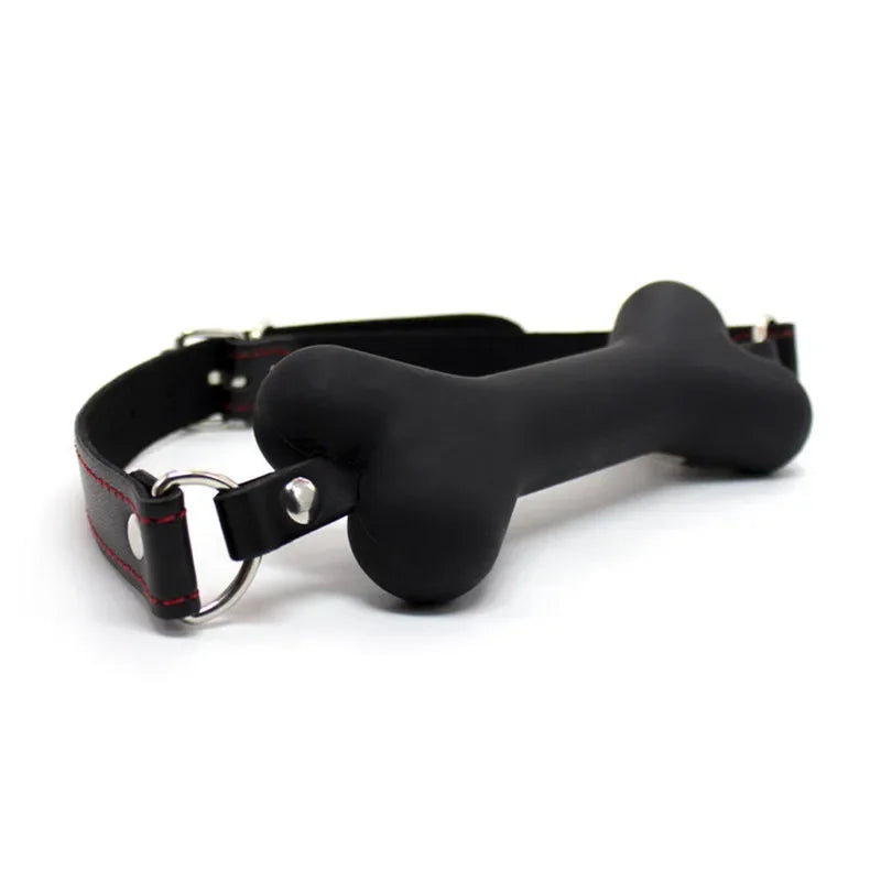 Soft Silicone Dog Bone Ball Gag – Open Mouth BDSM Bondage Harness, Adult Sex Toy for Women