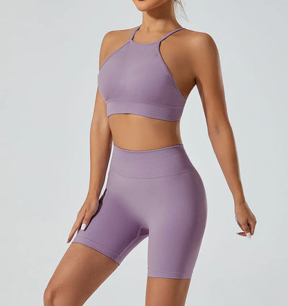 Women’s Shockproof Fitness Sports Bra – Push-Up Crop Top for Gym, Yoga & Workout