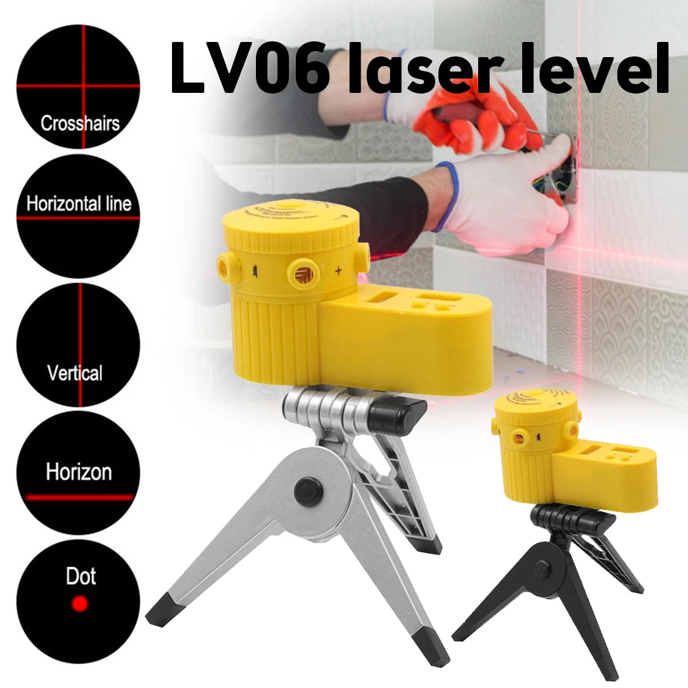 Multifunctional 4-in-1 Laser Level Ruler with Rotating Tripod - Househ ...
