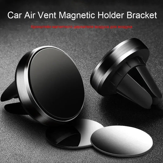 Magnetic Car Phone Holder – Air Vent Mount Stand for iPhone, Samsung, Xiaomi, Huawei Smartphones