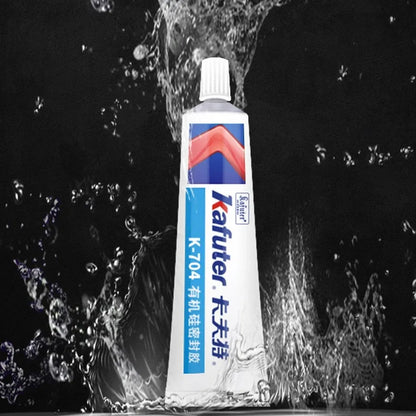 Kafuter K-704 Silicone Industrial Adhesive 45g – RTV Rubber Glue Black, White & Transparent for DIY Panels