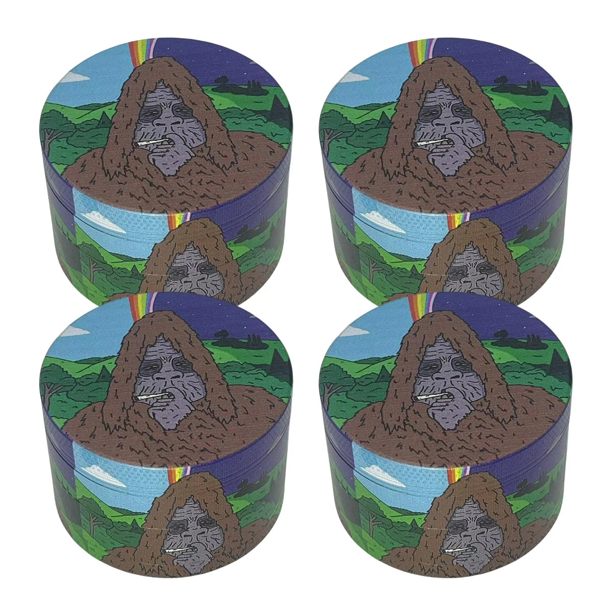 50mm Metal Gorilla Herb Grinder – 4-Layer Manual Spice, Pepper & Tobacco Mill for Cigarette Smoking Accessories