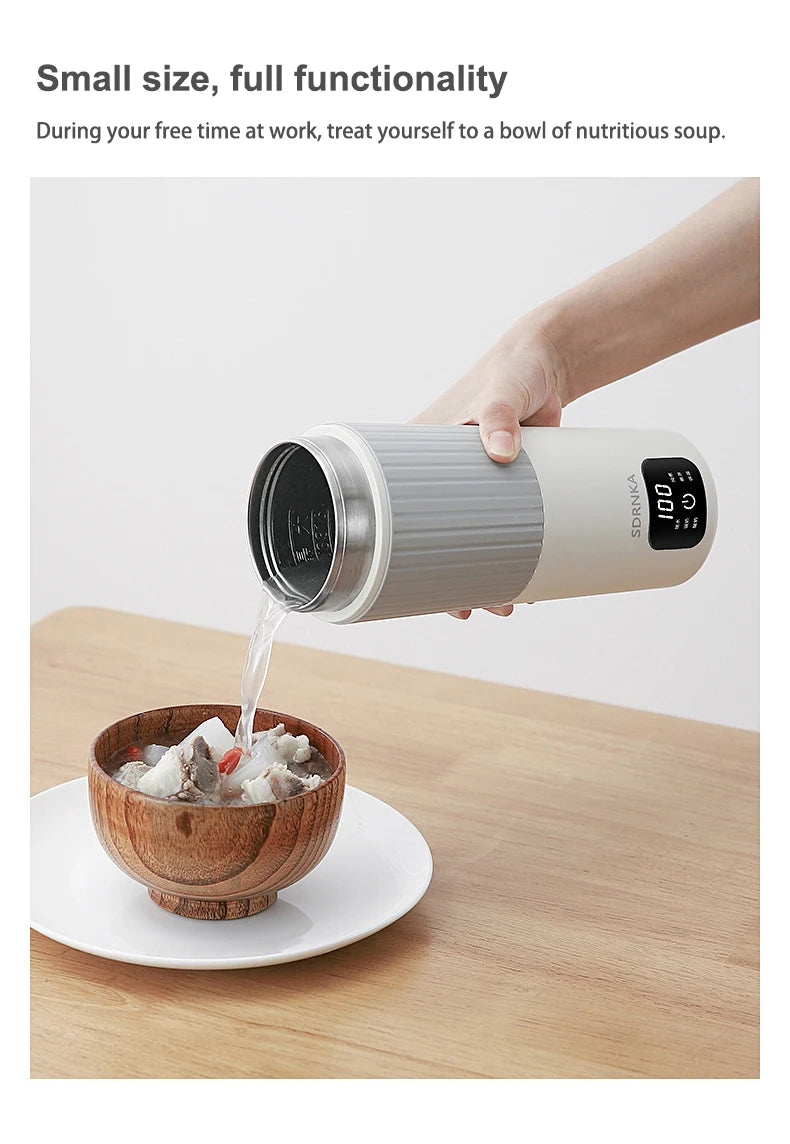 650ml Portable Electric Kettle — Travel Water Boiler with Temperature Control, LED Display Smart Teapot