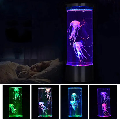USB/Battery-Powered Color-Changing Jellyfish Lamp - Table Night Light for Children's Bedroom Decor & Birthday Gifts