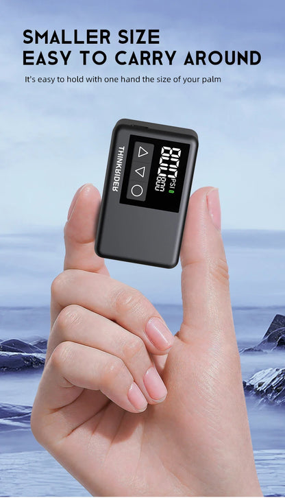 ThinkRider 120 PSI Mini Electric Bike Pump – Portable Tire Inflator with Digital Gauge Display