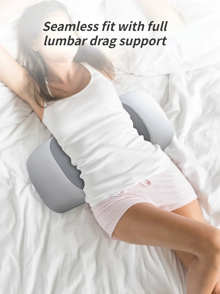 Memory Foam Lumbar Support Pillow — Back & Waist Cushion for Sleeping, Bed Support for Back Sleepers
