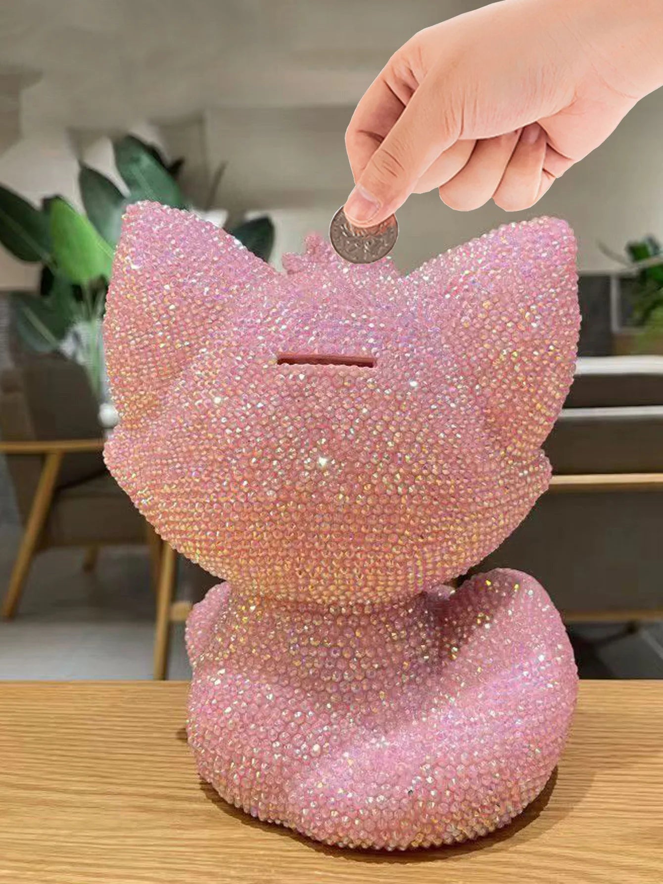 Hot Sale DIY Anime Piggy Bank – Cartoon Melody & Hello Kitty Diamond Stick Figurine Model Gift Statue Doll