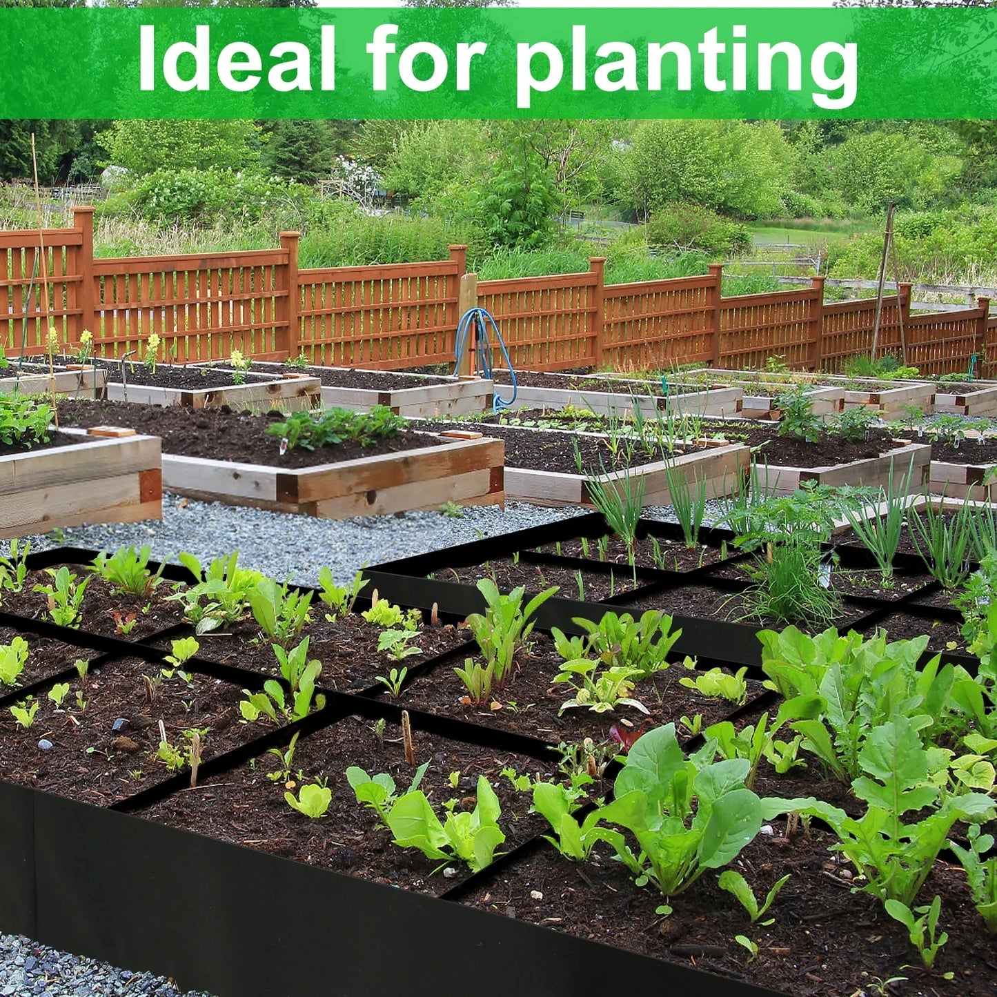 Reusable Fabric Garden Bags: Portable Rectangle Grow Bag for Planting Bed, 4/8 Grids - Large Vegetable Planting Bag for Yard