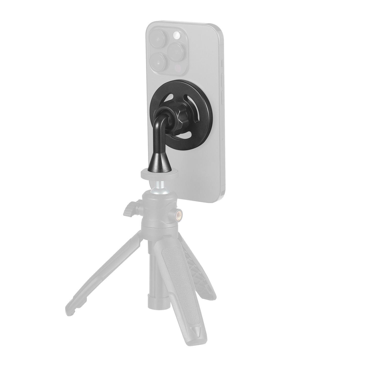 Magnetic Phone Tripod Mount Adapter with 1/4"-20 Hole - For MagSafe iPhone 15/14/13/12, Plus, Pro Max, Magsafe Case, Selfie Stick